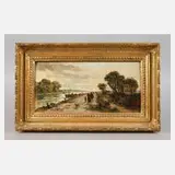 Otto von Ruppert, "Das neue Wirtshaus am Donaukanal", Öl auf Holz