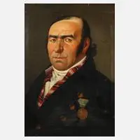 Herrenportrait by Gustav Albrecht Traeger, 1832, Öl auf Leinwand, offered Nov 2020