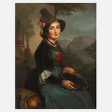 G. Wanderer, Tiroler Fruchthändlerin, 1864, Öl auf Leinwand