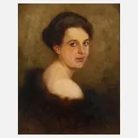 Felix Ehrlich, Damenportrait, Öl auf Leinwand