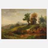 M. de Haas, Sommerlandschaft, Öl auf Leinwand