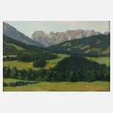 Karl Hennemann, "Reiteralpe bei Berchtesgaden", Öl auf Malkarton