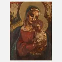 Walter Honeder, Madonna mit dem Jesuskind, Ölmalerei