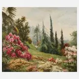 Siegfried Rochel, Sommerlicher Park, Öl auf Leinwand