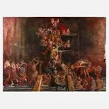 Prof. Karl Scholz, "Marienaltar", Öl auf Leinwand und Keilrahmen