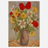 Bachmann, Blumenstillleben, Farbholzschnitt