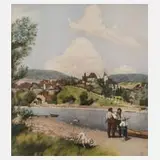 Hans Thoma, "Waldshut am Rhein", Tusche