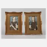 Paar Mädchenportraits by Gudmund Hentze, 1913, Gouache, offered Nov 2020