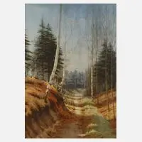 Curt Martin-Weimar, Vorfrühling im Webicht, Aquarell und Deckfarben