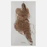 Damenakt by Christian Peschke, Kreiden auf Papier, offered Nov 2020