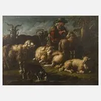 Philipp Peter Roos, Hirte mit Vieh, Öl auf Leinwand