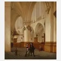 Isaac van Nickelen, Kircheninterieur St. Bravo in Haarlem, Öl auf Leinwand