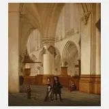 Isaac van Nickelen, Kircheninterieur St. Bravo in Haarlem, Öl auf Leinwand