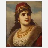 Anton Ebert, Frauenportrait, Öl auf Leinwand
