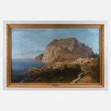 Maria von Keudell, Griechische Küstenlandschaft, Öl auf Leinwand