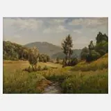 Adolf Blum, Landschaft im Taunus, 1906, Öl auf Leinwand