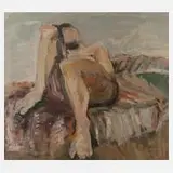 Lothar Gemmel, Liegender Akt, 1978, Öl auf Leinwand