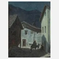 Rudolf Krapf, "Ruhe auf der Flucht", Öl auf Malkarton