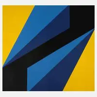 Prof. Helmut Sundhaußen, Geometrische Komposition, 1935, Farbsiebdruck