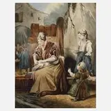 D. Apries Boulanger, Die Gänserupferin, Aquarell und Tusche