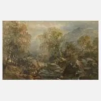 Gebirgslandschaft mit Bach by Joseph Haslam Hawksworth, Aquarell, offered Oct 2020