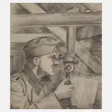 Ernst Holzhäuser, Soldat bei der Beobachtung