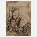 Prof. Max Mayrshofer, Portraitstudie, Kohle auf Papier
