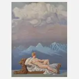 Walther Gasch, "Venus im Tannhäuser", 1923, Gouache auf Papier und auf Karton kaschiert