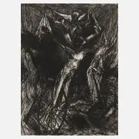 Prof. Hubertus Giebe, "Zu Max Jacob …", 1953, Radierung auf Büttenpapier