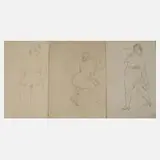 Karl Hahn, Drei Aktzeichnungen, Bleistift