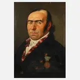Gustav Albrecht Traeger, Herrenportrait, 1832, Öl auf Leinwand