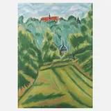 Prof. Eberhard Gollner, "Bergsulza", Acryl auf Leinwand