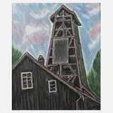 Prof. Eberhard Gollner, "Sohlebohrturm", Acryl auf Leinwand