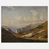 Max Pistorius, Gebirgslandschaft, 1894, Öl auf Leinwand