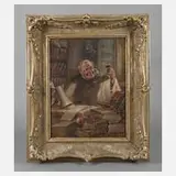 Karl Wallenau Steiger, Klosterbruder beim Wein, Öl auf Hartfaserplatte