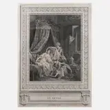 Jean Massard, Beim Aufstehen, 1771, Kupferstich