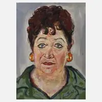Friedrich Kunitzer, Damenportrait, Mischtechnik und Collage