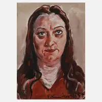 Friedrich Kunitzer, Frauenportrait, 1959, Mischtechnik