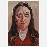 Friedrich Kunitzer, Frauenportrait, 1959, Mischtechnik