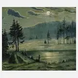Adolf Lange, Nocturne, 1931, Mischtechnik