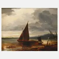 Hoffman, Abends am Meer, 1831, Öl auf Leinwand
