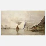 Henry Enfield, Blick ins Sognefjord, Öl auf Leinwand