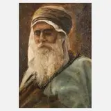 W. Marwan, Araberhäuptling, Öl auf Karton