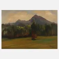 Carl Massmann, Hochgebirgslandschaft, Öl auf Karton