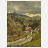 Herrmann Schrey, In der Pretulalpe, 1956, Öl auf Pappe