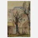 H. Jahrham, Vorfrühling, Mischtechnik auf Papier