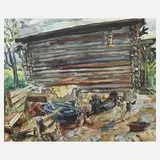 Friedrich Kunitzer, An der Quelle, Aquarell