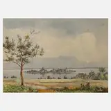 Max Märtens, Blick zur Fraueninsel, Aquarell