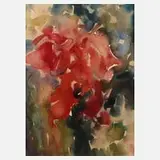 Willi Voss, Blumenstück, Aquarell über Bleistift
