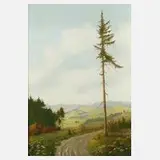 Minni Herzing, "Blick über blühende Wiesen und Wälder"